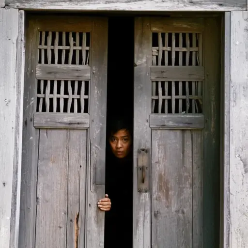 这双眼睛的主人从附近一扇破旧的门后走了出来。