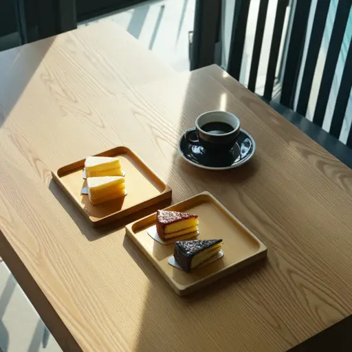 这家咖啡馆的蛋糕很好吃。