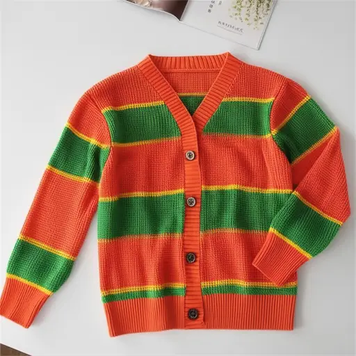 我最糟糕的礼物是姨妈送我的一件橙色和绿色针织开衫。