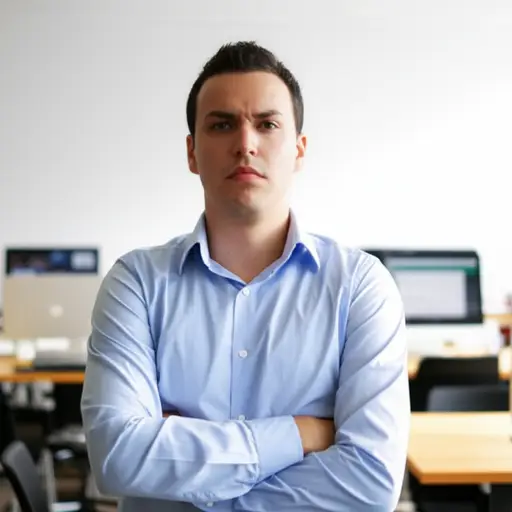 我觉得他的态度相当傲慢。