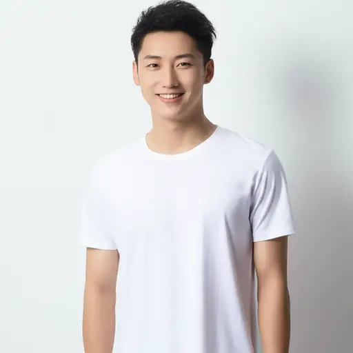 标准尺寸的T恤我穿正合适。