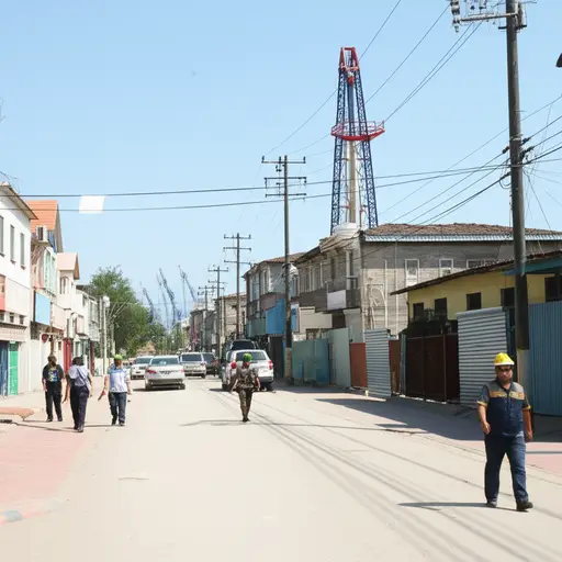 石油的发现给这个城镇带来了许多好处。