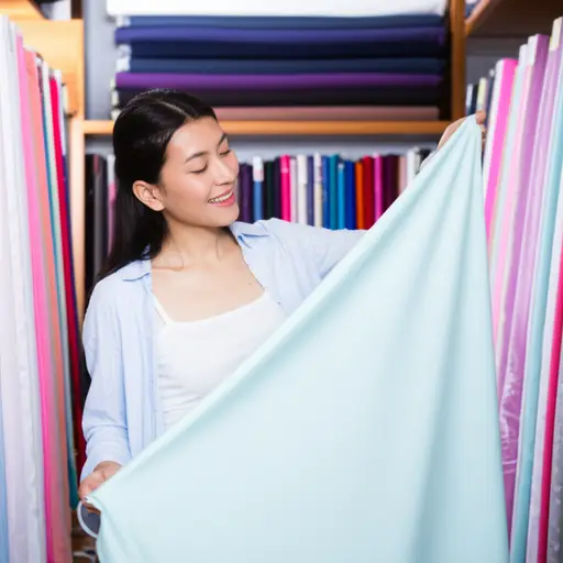 她买了一块柔软的布料来制作新连衣裙。