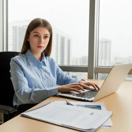 她在找长期职位时做了一份临时工作。