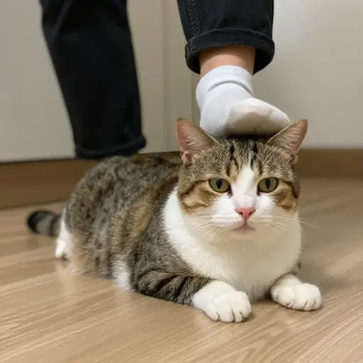 小心别绊到猫！