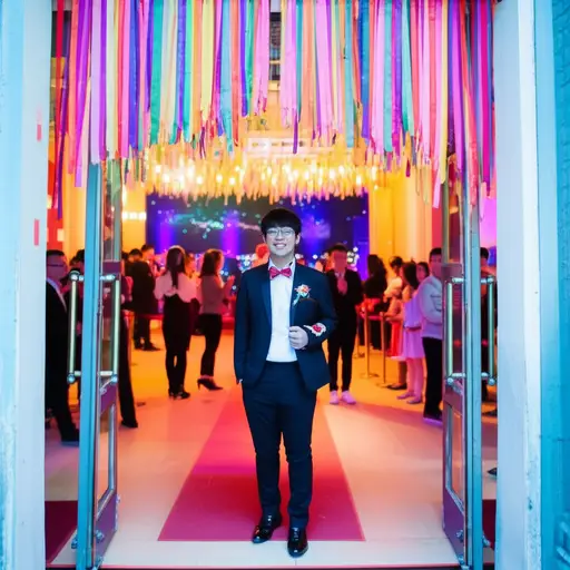 我对学校的舞会感到兴奋。