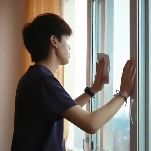 我今天早上要去擦窗户。