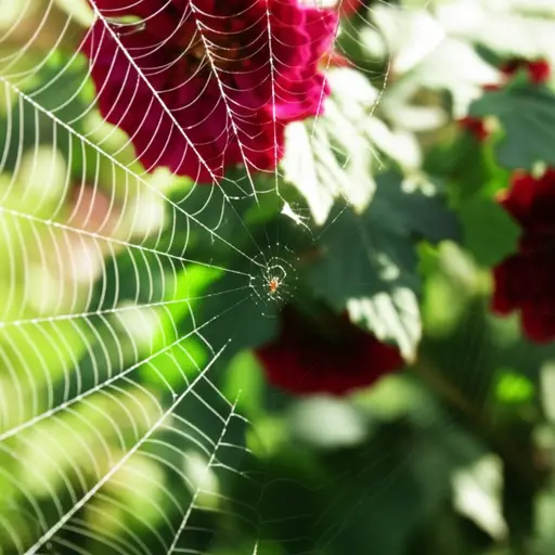 我的花园里有个蜘蛛网。