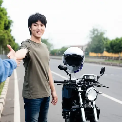 你想来坐我的摩托车兜风吗？