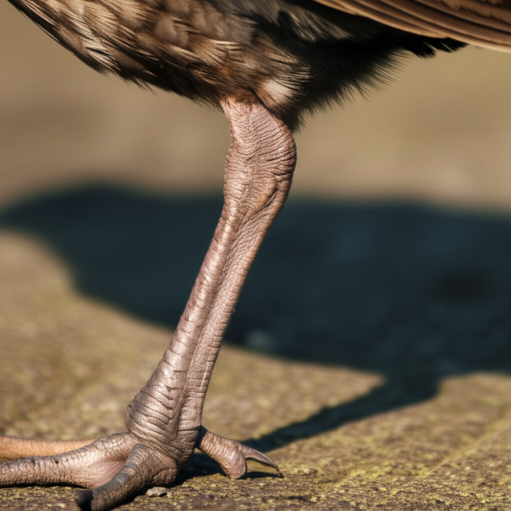 这只鸟的腿看起来很强壮。