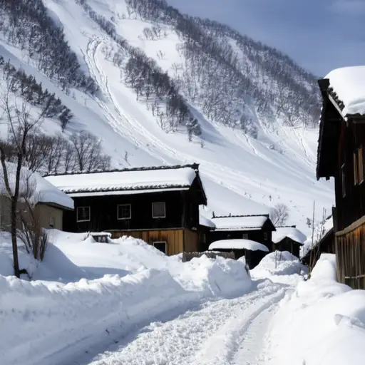 雪崩导致这个山村与外界隔绝了三天。