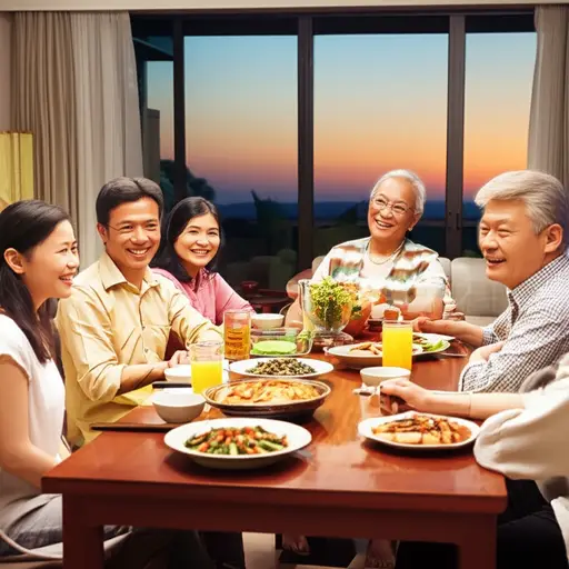 只有近亲参加了家庭聚会。