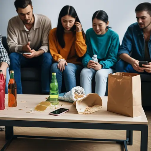 派对结束后，他们决定点外卖。