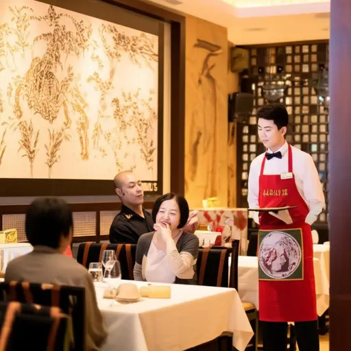 有一种异国情调的氛围，墙上的图片和员工的服装增添了这种氛围。