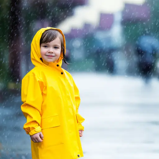 下雨天记得穿上你的雨衣。