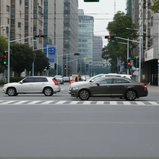 这个路口有红绿灯。