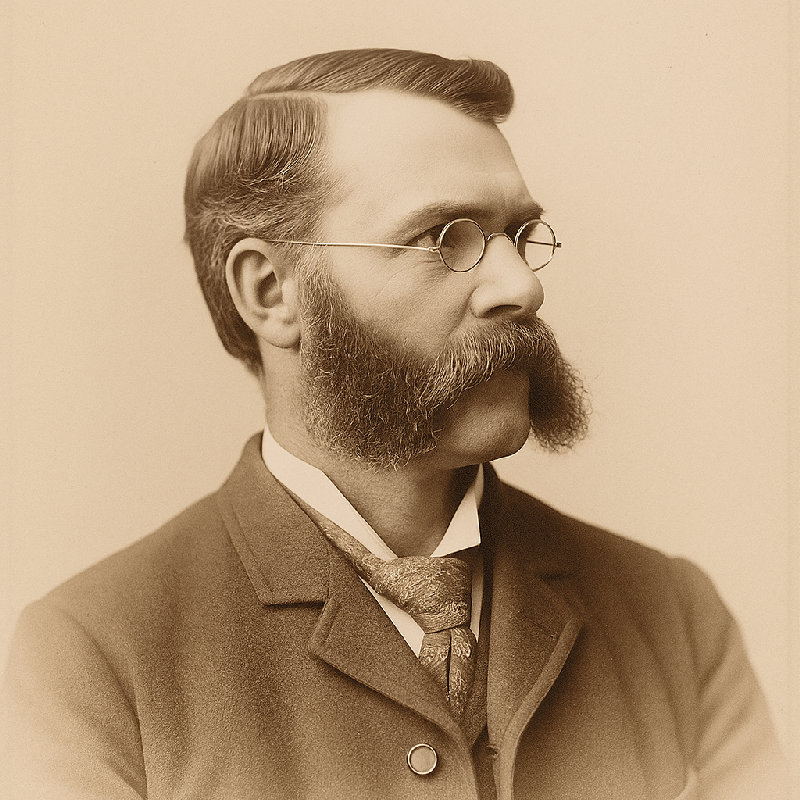 他留着羊排胡。