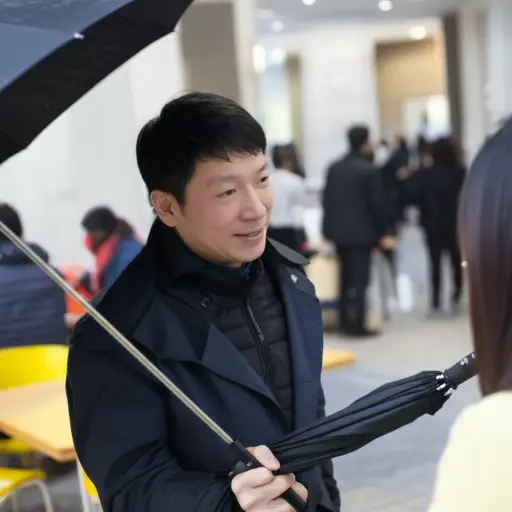 打扰一下，这是你的雨伞吗？