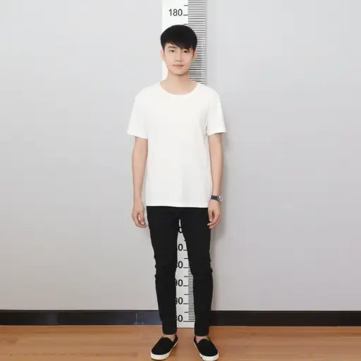 我哥哥身高一米八。