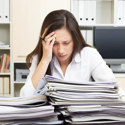 自从开始新工作以来，她一直感到压力很大。