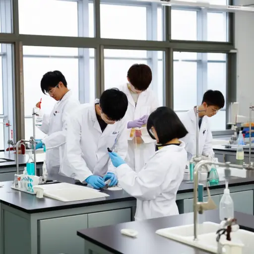 我们在学校的实验室里进行了这项实验。