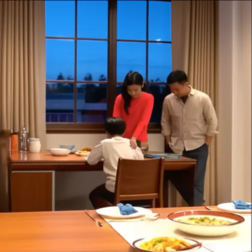 我的父母对晚餐前完成作业要求很严格。