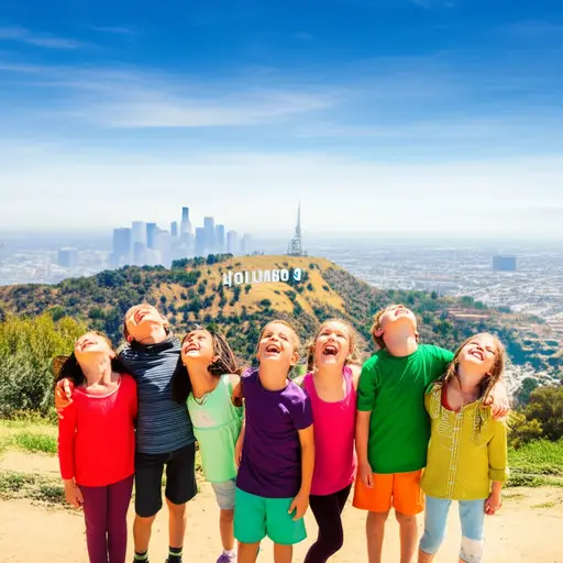 想成为明星的孩子们去好莱坞。