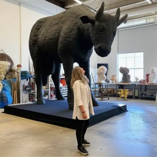 这座25英尺高的雕塑是她最新的创作。