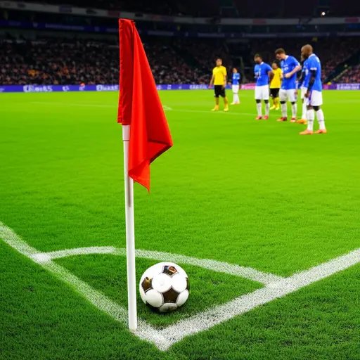 踢角球需要技巧。