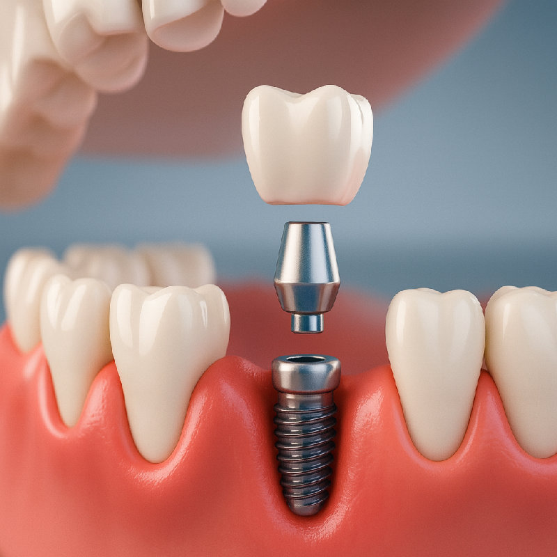 我下周要去诊所种一颗牙齿。