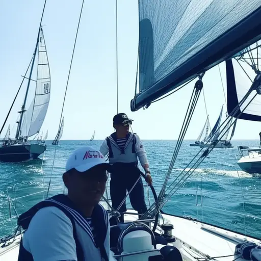 这名水手参加了比赛。