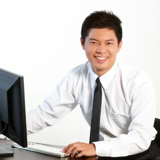 他对新工作非常满意。