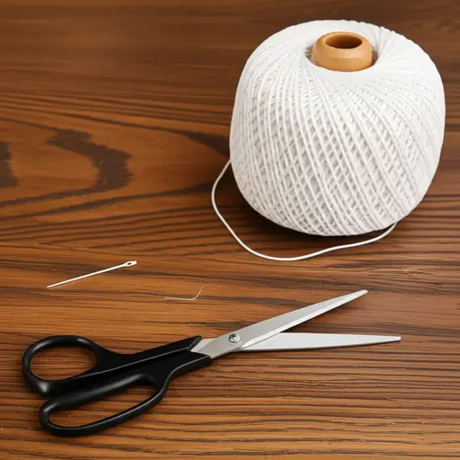 我买了一卷棉线用来缝纫。