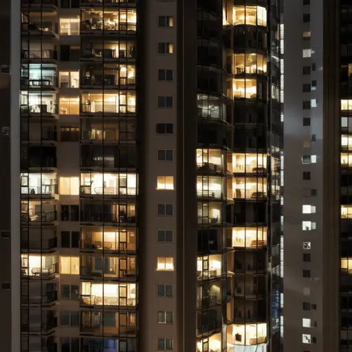 她住在这栋楼的上层。