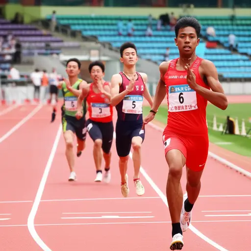 杰西在100米比赛中得了第六名。