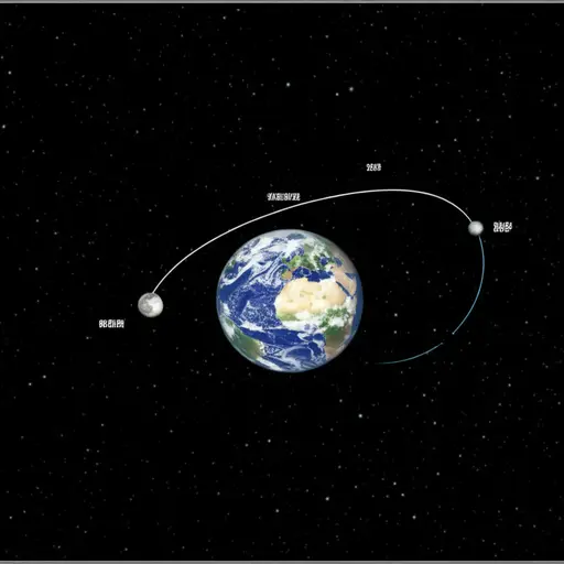 月亮持续绕地球运行。