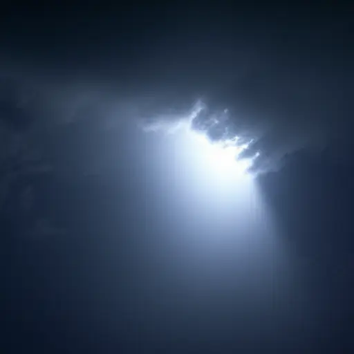 然后一道亮光出现在天空。