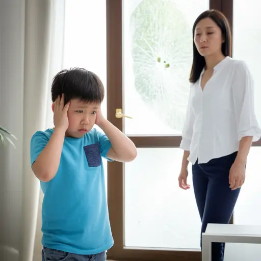 母亲因为儿子打破窗户而罚他待在家里。