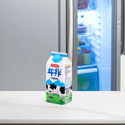 请把牛奶放进冰箱里，否则会变质。
