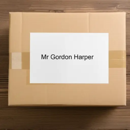 这个包裹是寄给戈登·哈珀先生的。