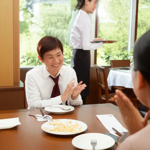 一切都很好，直到我拍手叫服务员结账。