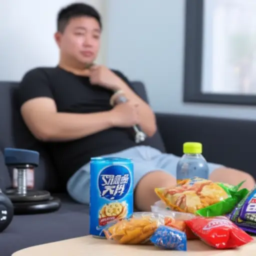 我叔叔很胖，因为他不锻炼。