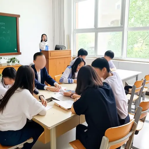 下课时，老师让我们分成小组进行讨论。