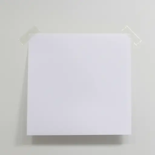 这张纸用胶带固定在墙上。