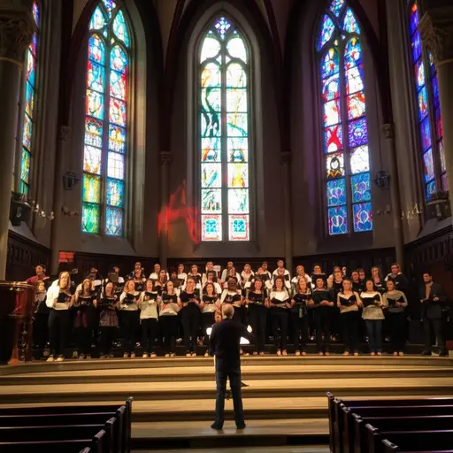 我们每周三有唱诗班练习。