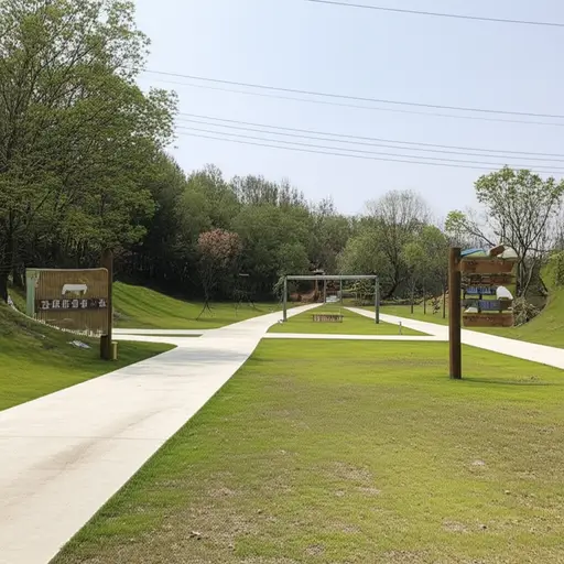 有两个入口，露营地两端各一个。