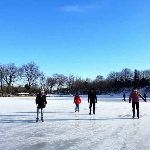 我们经常在冬天去滑冰。