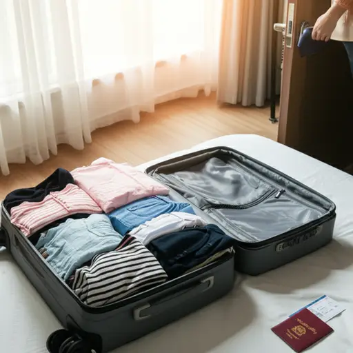 第二天早上，我打包好行李，出发前往法国。