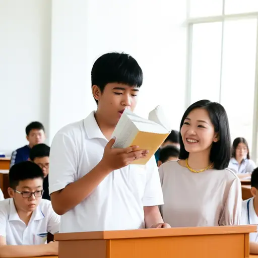 老师让我在课堂上大声朗读这首诗。