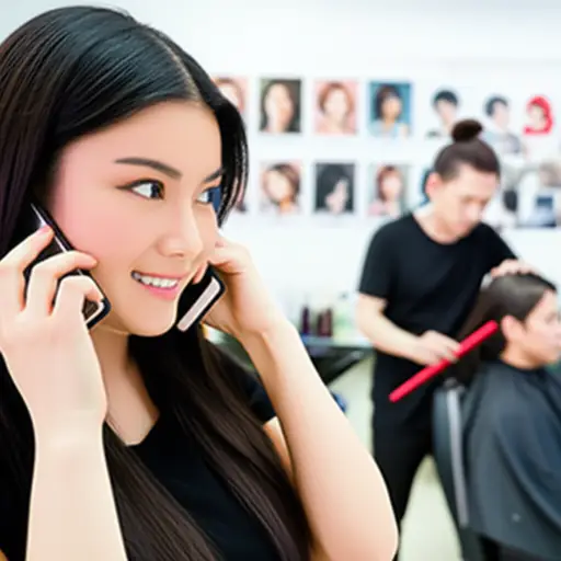 她约了发型师明天下午三点做头发。